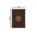 مصحف 14×20 عربي انجليزي لاتيني شاموا غلاف بيو بني غامق