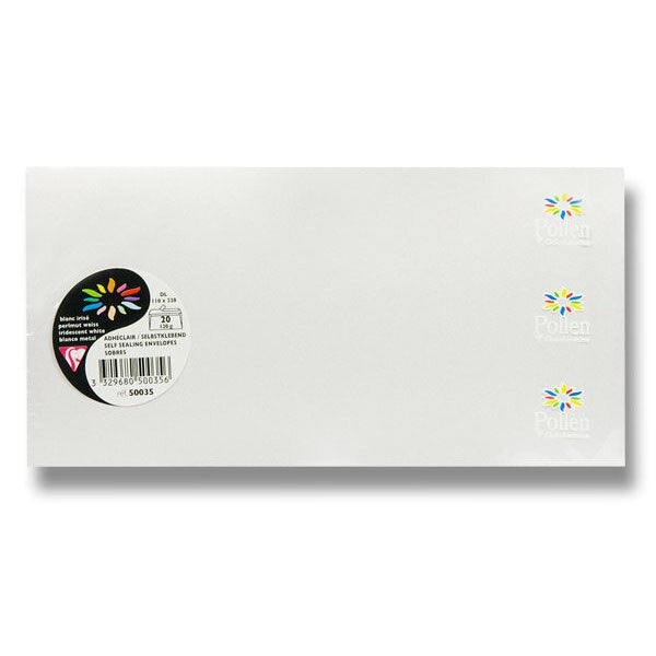 ENVELOPE POLLEN 110X220 120G IRIDESCENT WHITE-50035