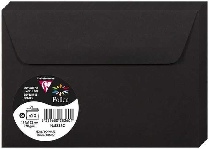 ENVELOPE POLLEN 114X162 120G BLACK-5836