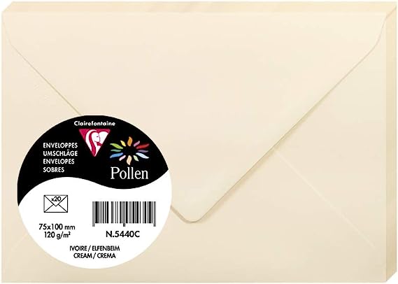 ENVELOPE POLLEN 75X100 120G IVORY-5440