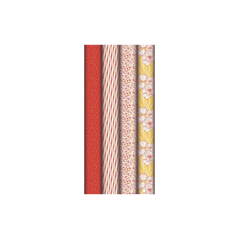 WRAPPING PAPER 2X0.7M ROMANCE-202078-ASSERTED COLOR