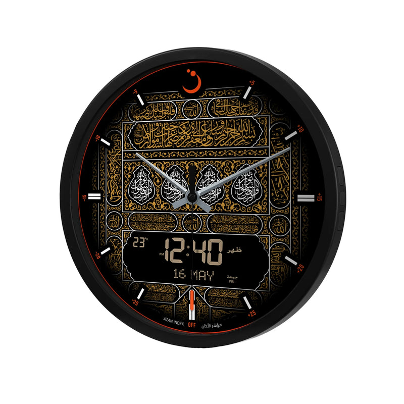 AL FAJR CLOCK BLACK WITH PICTURE-CR-23K