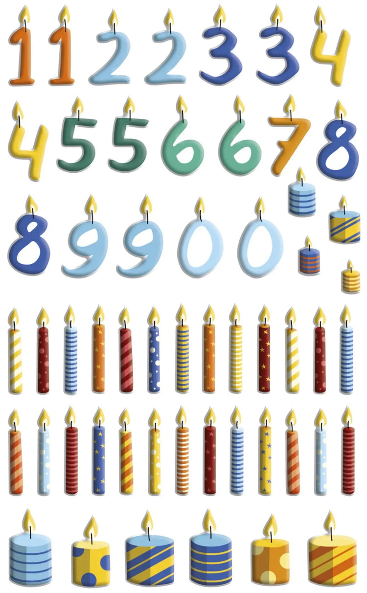 STICKER COOKY CANDLES-CY140