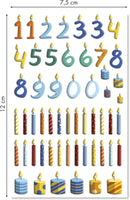 STICKER COOKY CANDLES-CY140