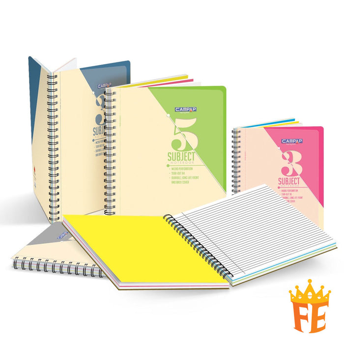 SPIRAL NOTE BOOK PP A5+ 160SHT 70G 5SUB-3266