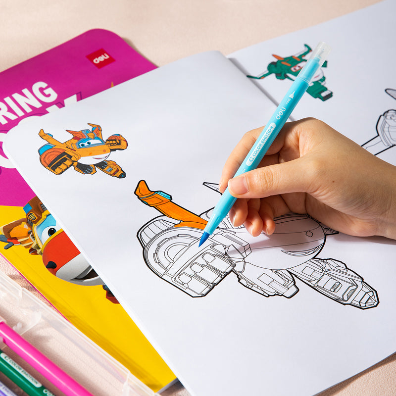 COLORING BOOK A4 SUPER WINGS-N028-ASSORTED COLOUR