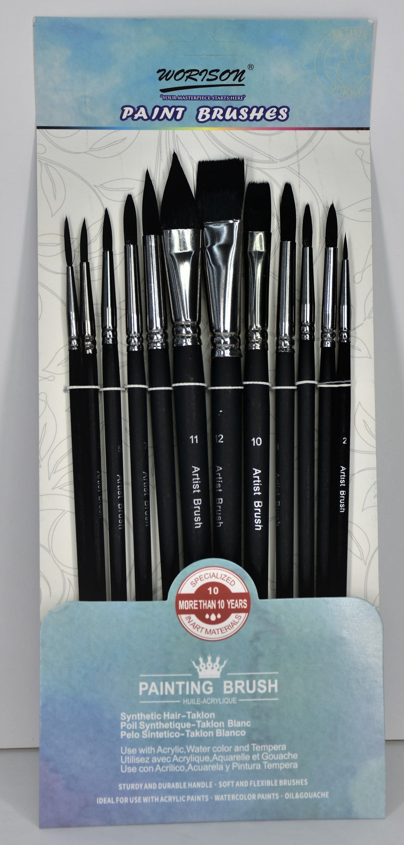 BRUSH BLACK BRISTLE 12PCS SET (2020)