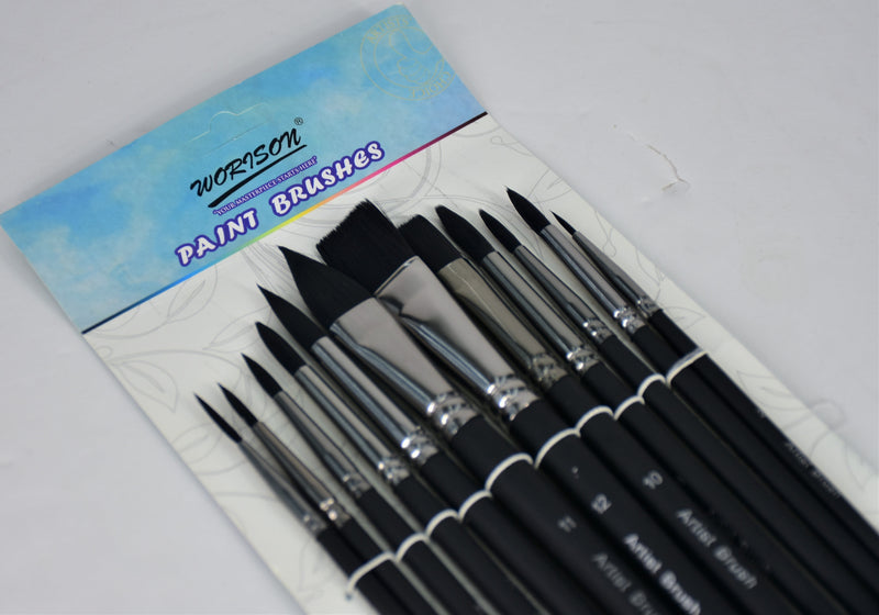 BRUSH BLACK BRISTLE 12PCS SET (2020)