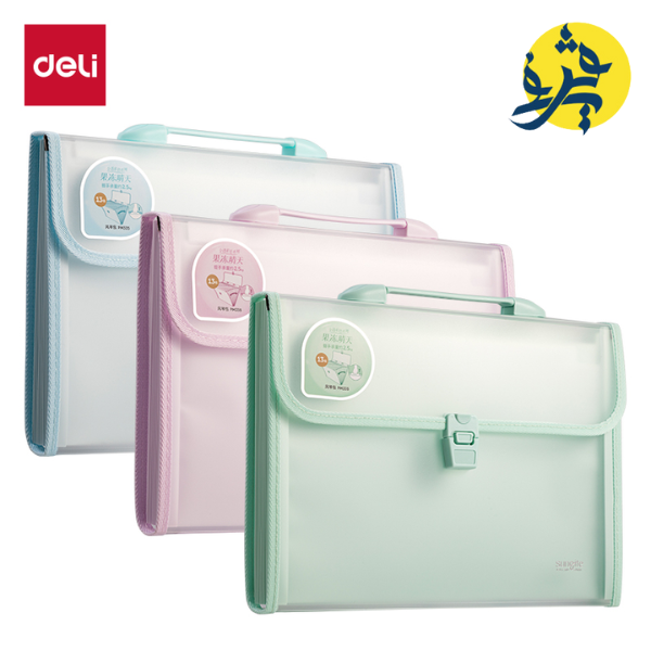 DELI-EXPANDABLE FILE A4 13PART-PM335 ASSORTED COLOUR
