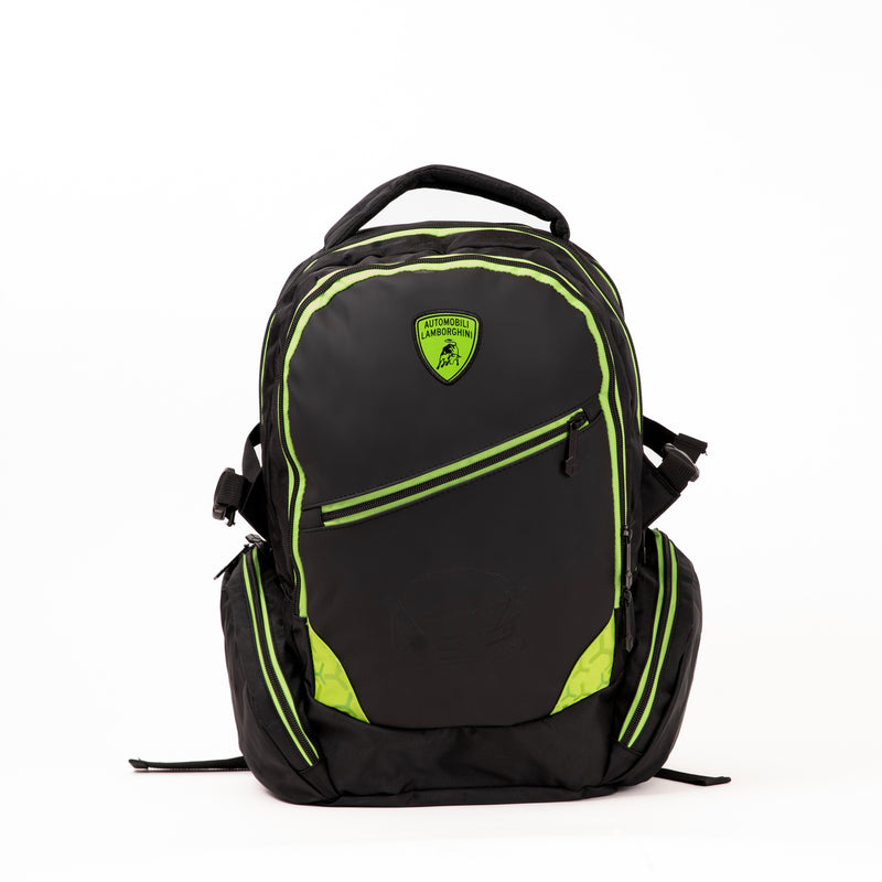 BACKPACK 18" 3COMP LAMBORGHINI BLK/GRN-LMB300-725