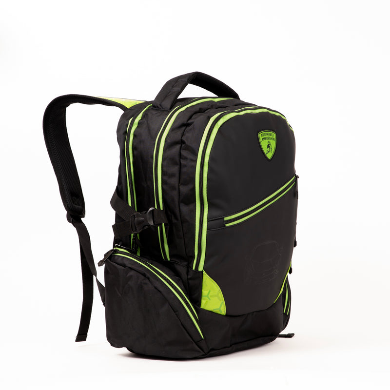 BACKPACK 18" 3COMP LAMBORGHINI BLK/GRN-LMB300-725