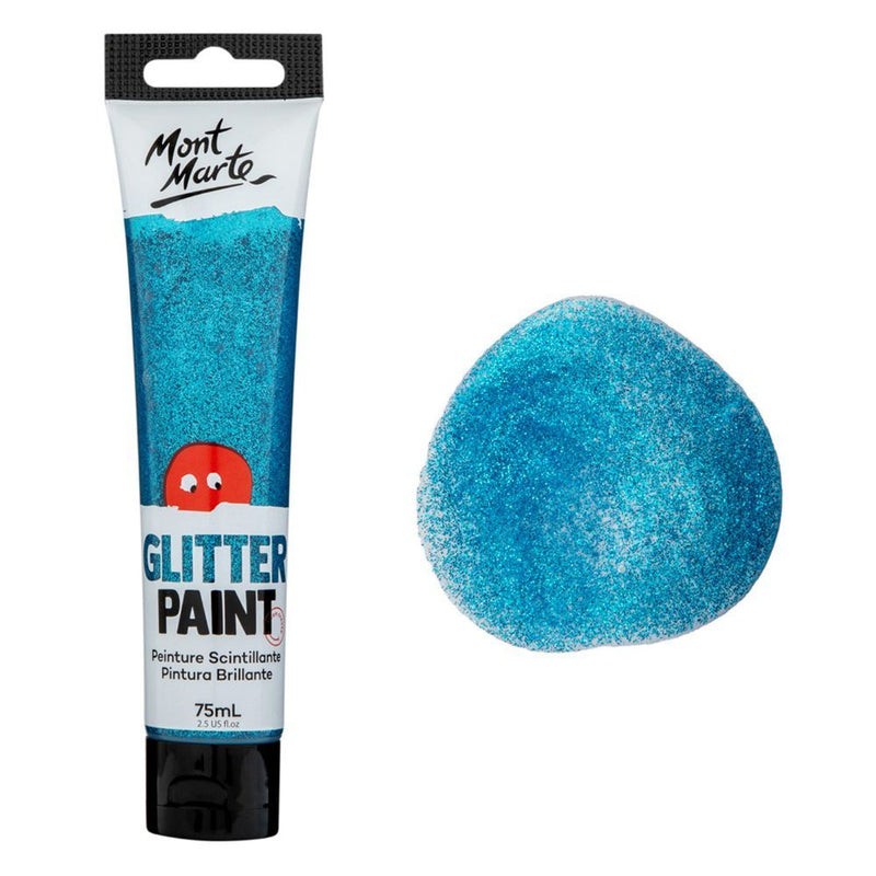 Mont Marte Glitter  Paint 75ML LIGHT BLUE-MKGL0009