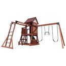 Mount Peak - Vinson Massif Swing Set & Playhouse with wooden roof - MP76140