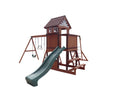 Mount Peak - Vinson Massif Swing Set & Playhouse with wooden roof - MP76140