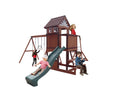Mount Peak - Vinson Massif Swing Set & Playhouse with wooden roof - MP76140