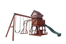 Mount Peak - Vinson Massif Swing Set & Playhouse with wooden roof - MP76140