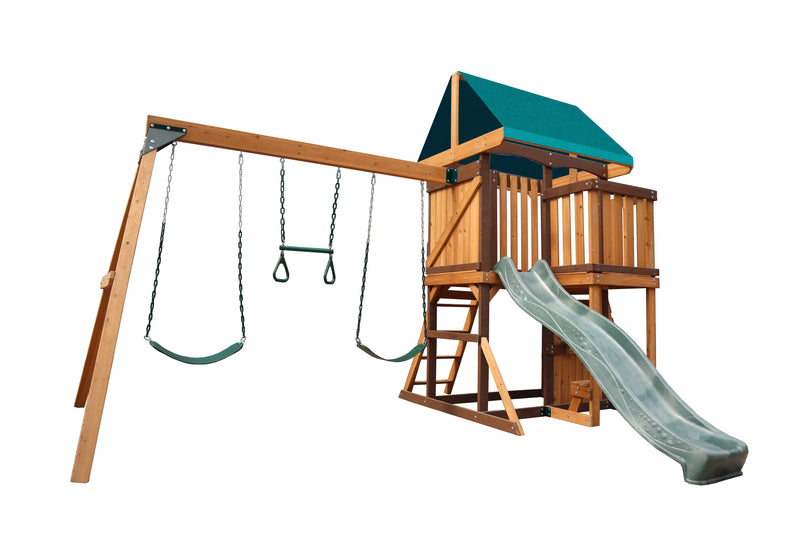 Mount Peak - Logan Swing Set & Playhouse with balcony - MP76142