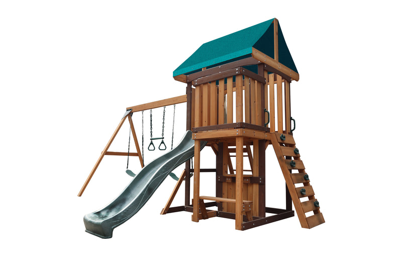 Mount Peak - Logan Swing Set & Playhouse with balcony - MP76142