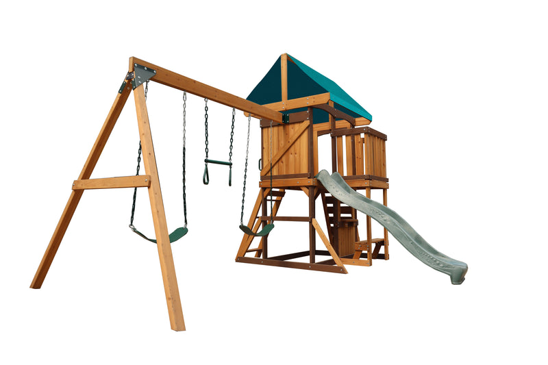 Mount Peak - Logan Swing Set & Playhouse with balcony - MP76142