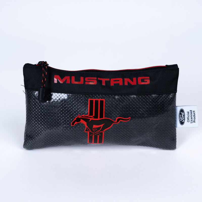 PENCIL CASE MUSTANG BLK/RED-MST350-1061