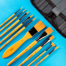 Acrylic Brush Set 11 Pieces-BMHS0030