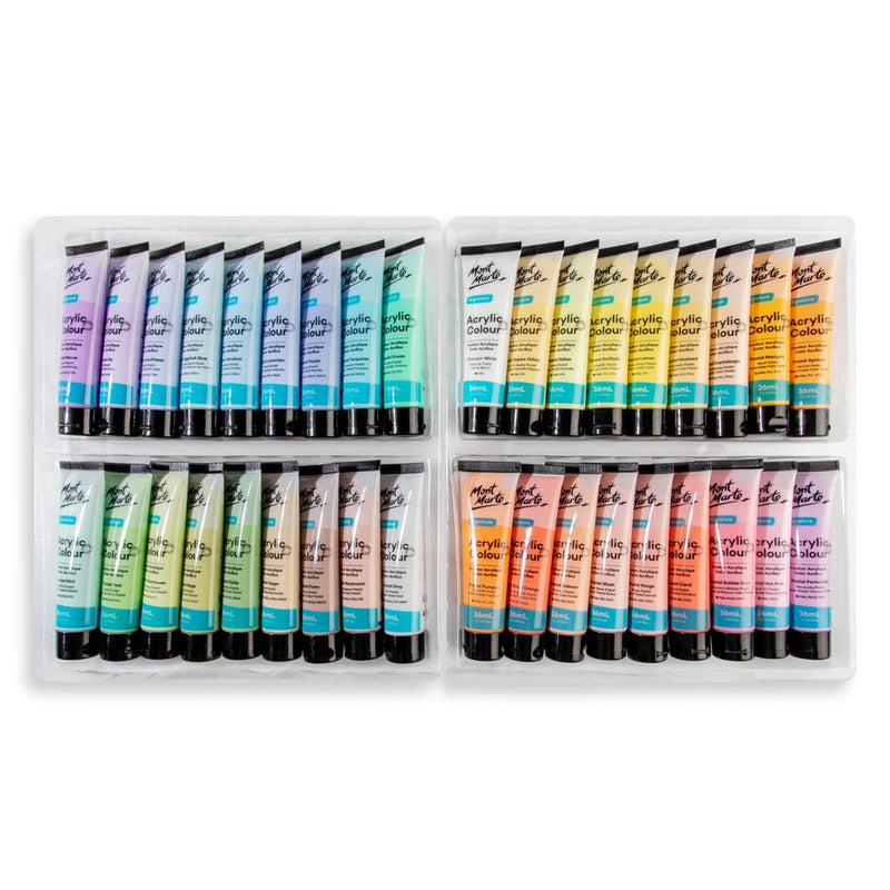 Acrylic Colour Pastel Paint Set Signature 36pc x 36ml - MSCP3636