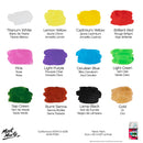 Mont Marte-Fabric Paint 12 Color x 20ml-PMHS0076