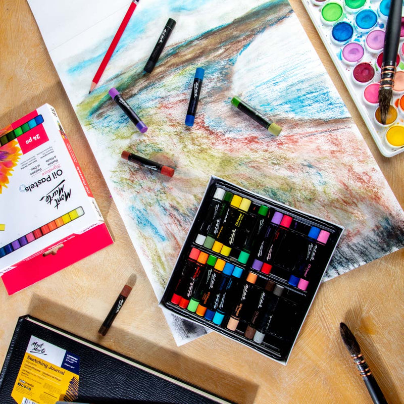 Mont Marte-Oil Pastel 24 Color-MMPT0014