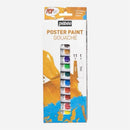 PEBEO-POSTER PAINT 10MLX11CLR+15ML WHITE