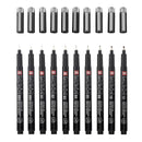 Sakura PIGMA MICRON FINELINERS 10PCS BLACK EDITION