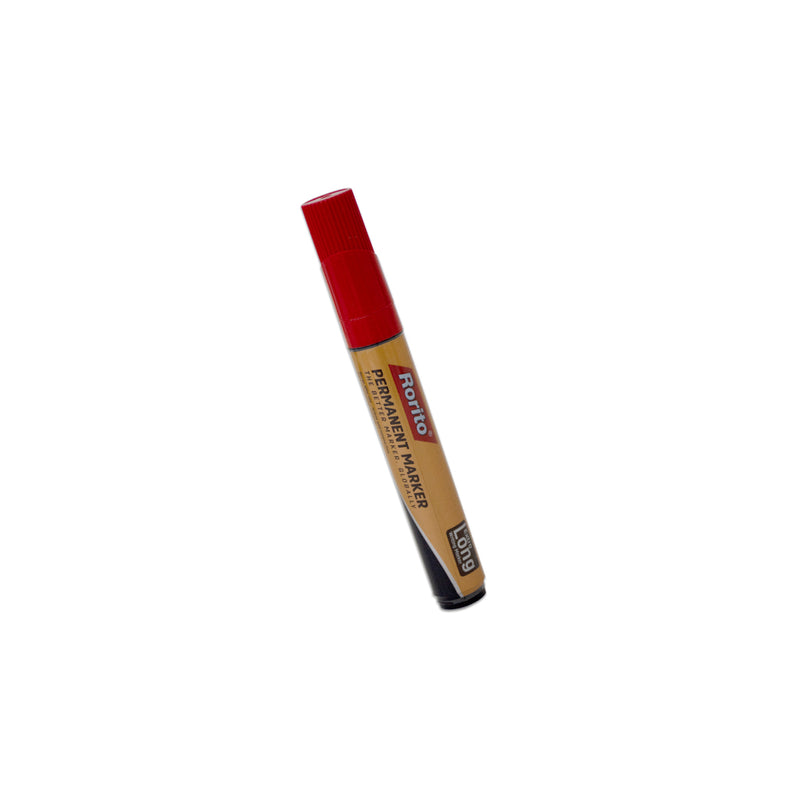 RORITO PERMANENT MARKER CHISEL RED-221 RED PACK OF 10 PCS