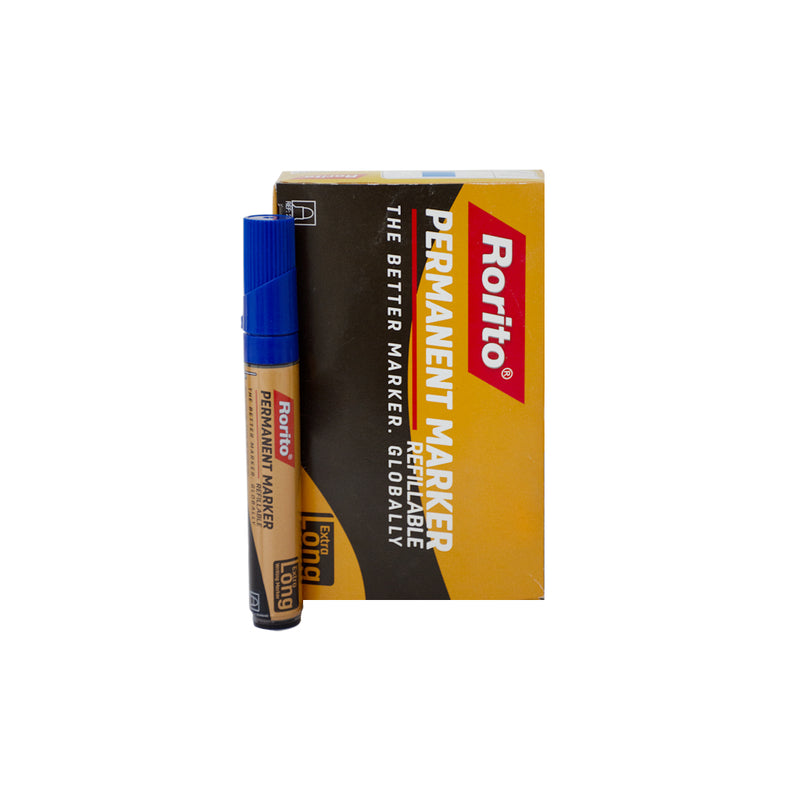 RORITO PERMANENT MARKER BULLET BLUE-222 BUE PACK OF 10 PCS