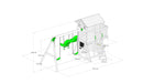 Mount Peak - Elbrus Swing Set & Playhouse with wooden roof - MP76141