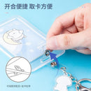 ID HOLDER W/KEY CHAIN-64806- Assorted Color pack of 3 pcs