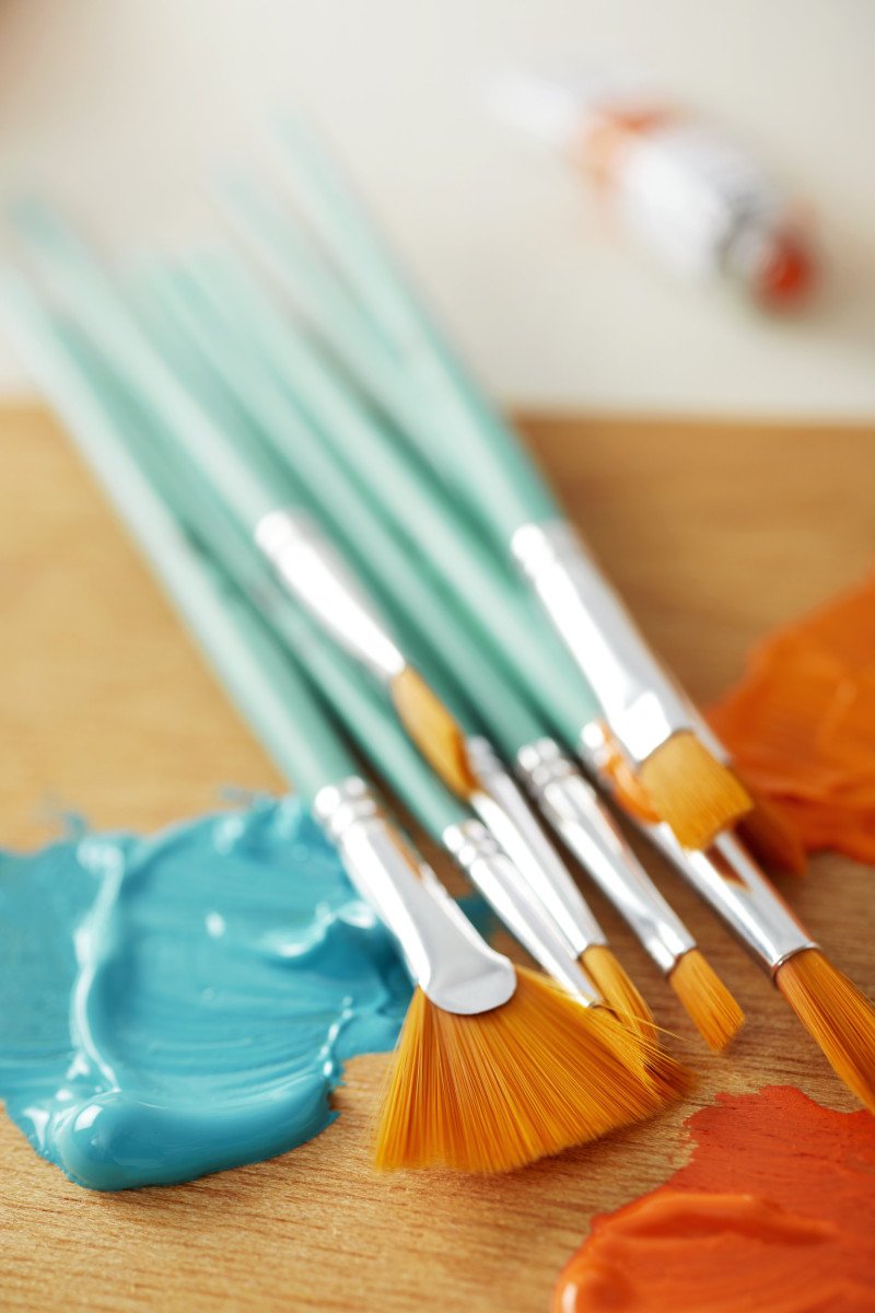 PEBEO-BRUSH GOLDEN MIX BRISTLE SHORT HAND 8PCS-