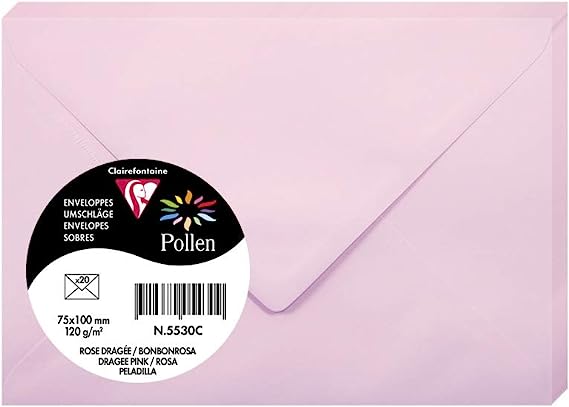 ENVELOPE POLLEN 75X100 120G DRAGEE PINK-5530