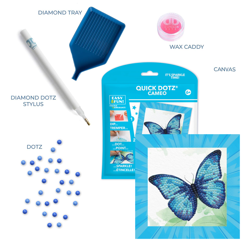 QUICK DOTZ CAMEO:BLUE BFLY