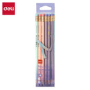 DELI-PENCIL HB W/ERASER 12PCS MACARON