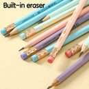 DELI-PENCIL HB W/ERASER 12PCS MACARON