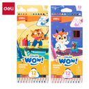 DELI-COLOR PENCIL TRI 12CLR COLOR WOW-C138-12