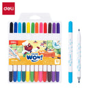 DELI-FELT PEN DUAL TIP 12PCS COLOR WOW-C166-12