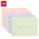 DELI-BUTTON FILE A4 COLORFUL ASTD-F104-PACK OF 5 PCS