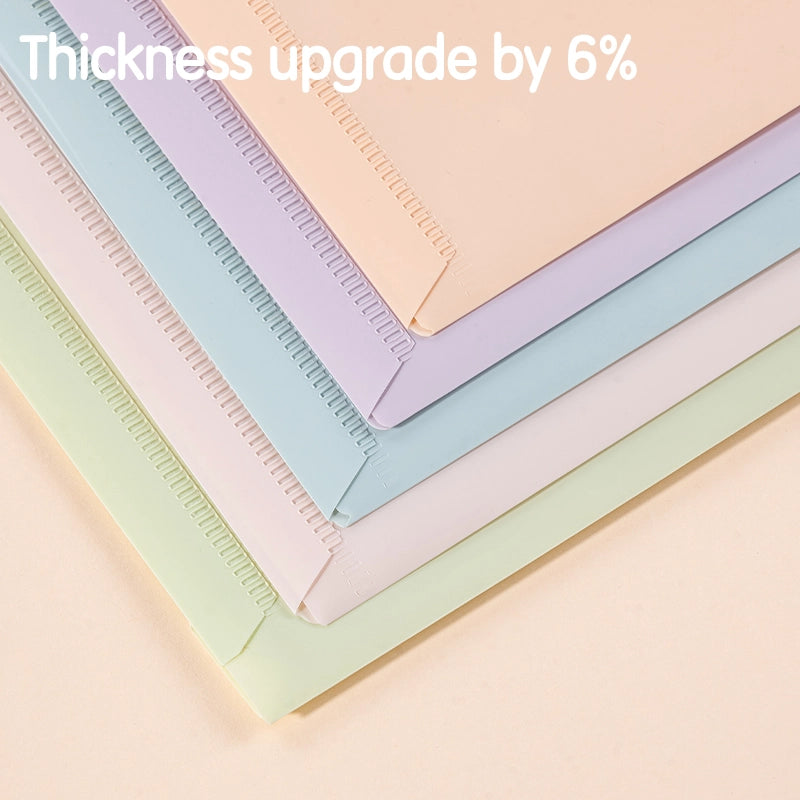 DELI-BUTTON FILE A4 COLORFUL ASTD-F104-PACK OF 5 PCS