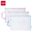 DELI-ZIPPER FILE A4 MESH W/HANDLE COLORFUL-F286-ASSORTED COLOUR