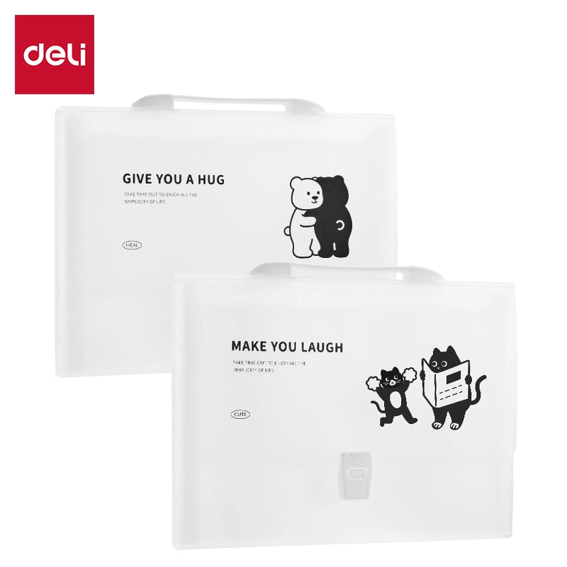 DELI-EXPANDABLE FILE A4 13 PART W/HANDLE CAT/BEAR-F629