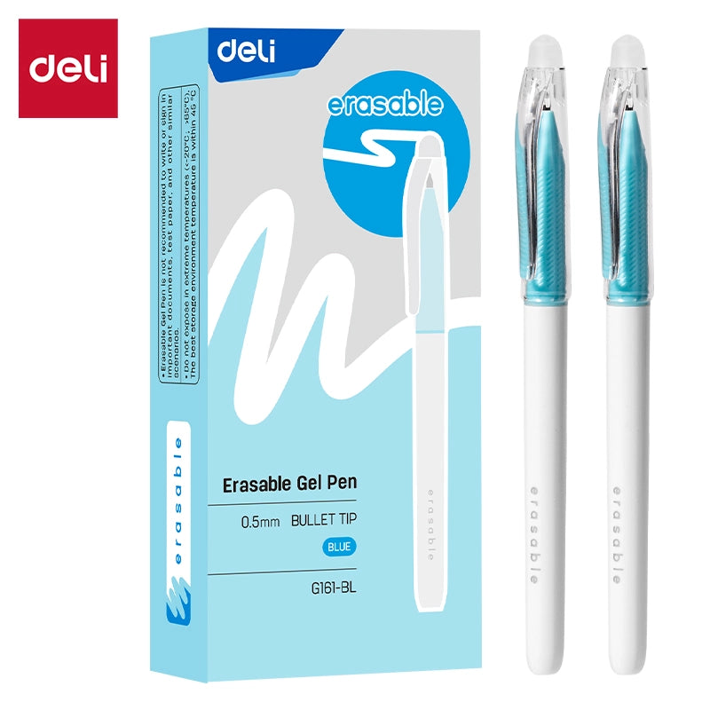 DELI-ERASABLE GEL PEN JOYIN BLUE-G161P-BL PACK OF 3 PCS