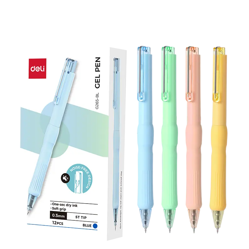 DELI-GEL PEN 0.5 BLUE-G265-BL-PACK OF 4 PCS