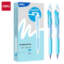 DELI-ERASABLE GEL PEN 0.5 CLICKER BLUE PACK OF 12 PCS