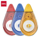 Deli-CORRECTION TAPE 5MMX12M NEONUP-PACK OF 3PCS-ASSORTED COLOUR