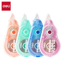 DELI-CORRECTION TAPE 7MMX12M PACK OF 4 PCS-ASSORTED COLOUR